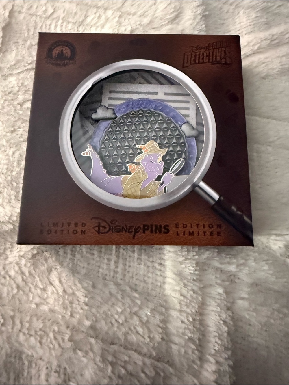 Disney Daring Detectives "Spaceship Earth" Figment Mini Jumbo Pin June 2026 LE